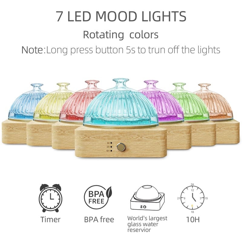 200 ml aromaverspreiders met kleurrijke ledlampen DN-839