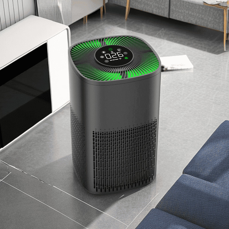 WiFi Desktop HEPA luchtreiniger met LED-tricolor licht