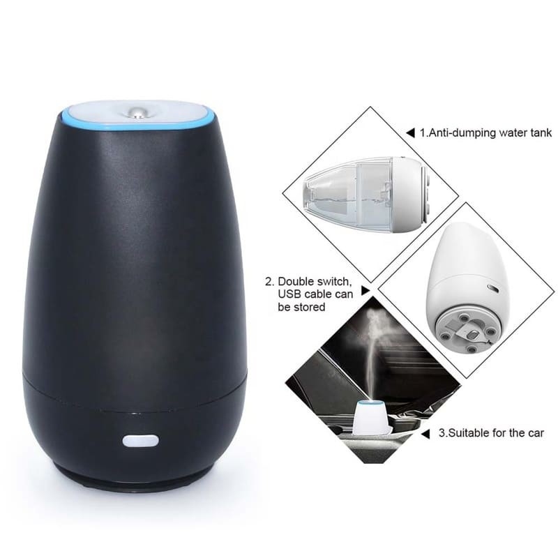 Auto Diffuser Vochtbevochtiger Aromatherapie Essentiële Olie Diffuser USB Cool Mist Mini Draagbare Diffuser
