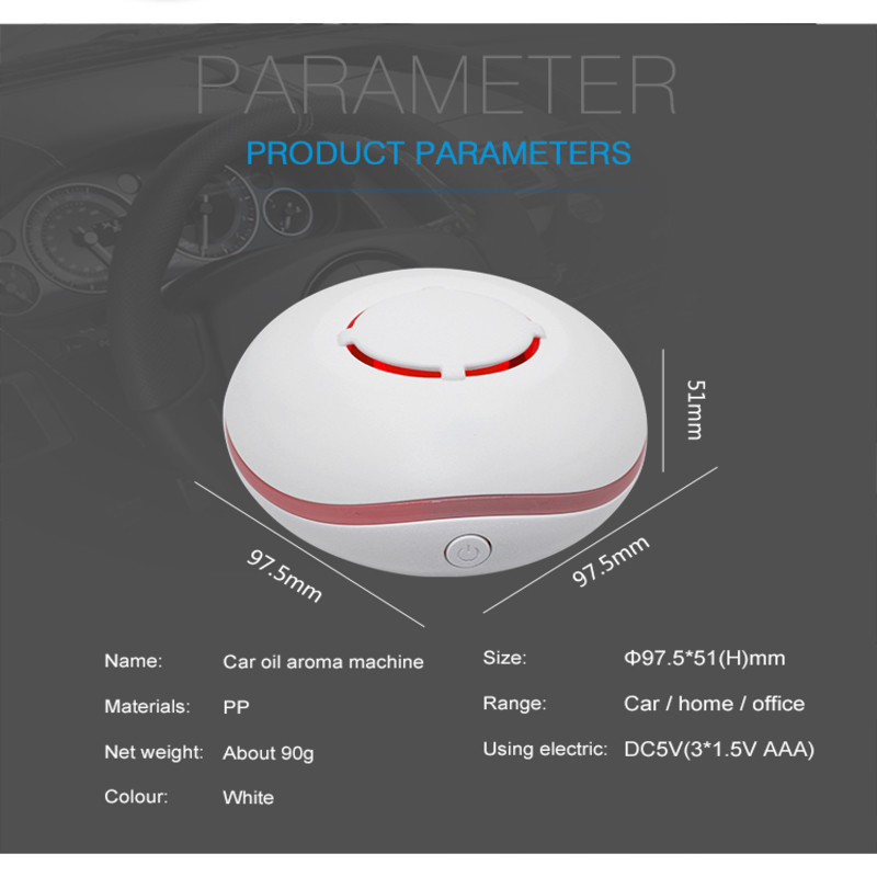 Draagbare USB-oplaaddiffuser 7 kleuren lichten Ultrasone lucht aromatherapie waterloze essentiële olie diffuser