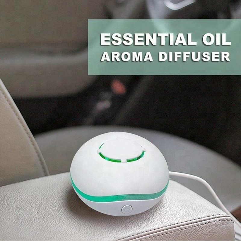 Draagbare USB-oplaaddiffuser 7 kleuren lichten Ultrasone lucht aromatherapie waterloze essentiële olie diffuser