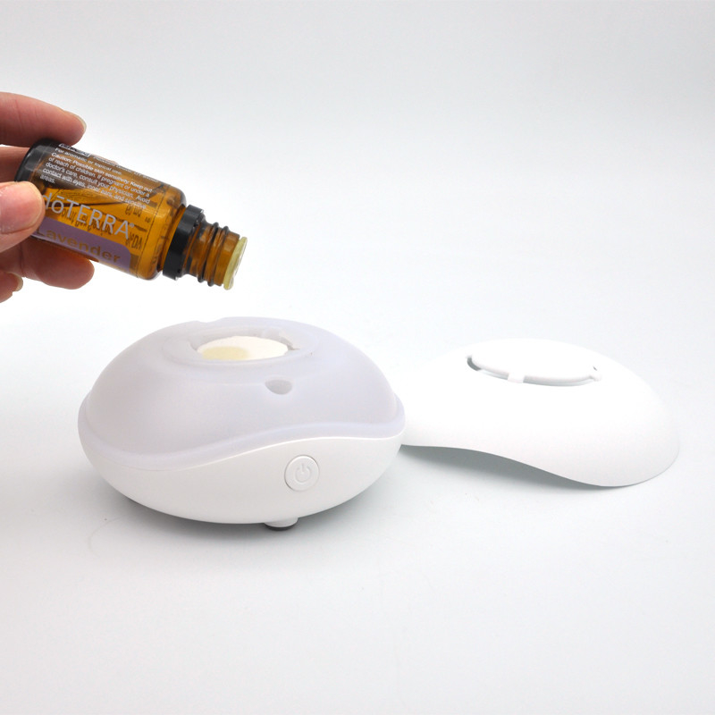 Draagbare USB-oplaaddiffuser 7 kleuren lichten Ultrasone lucht aromatherapie waterloze essentiële olie diffuser