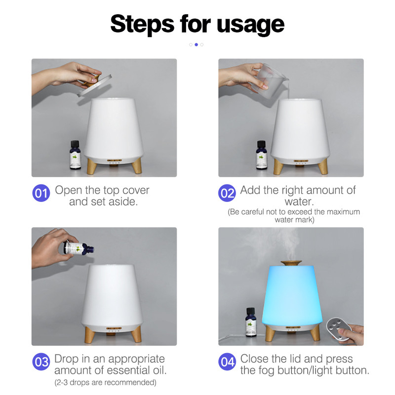 300 ml Smart Bluetooth-luidspreker Diffusors voor essentiële oliën Cool Mist Humidifier Aroma Essential Oil Diffuser