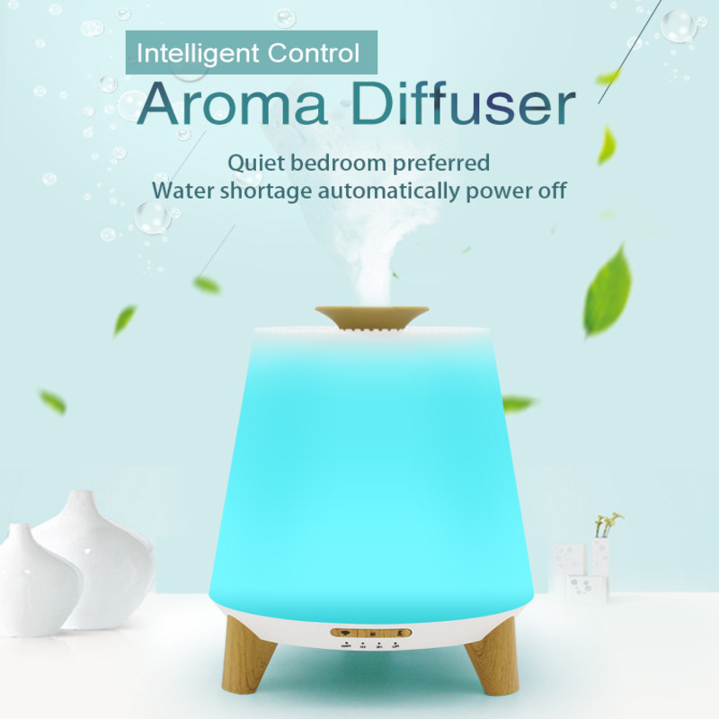 300 ml Smart Bluetooth-luidspreker Diffusors voor essentiële oliën Cool Mist Humidifier Aroma Essential Oil Diffuser